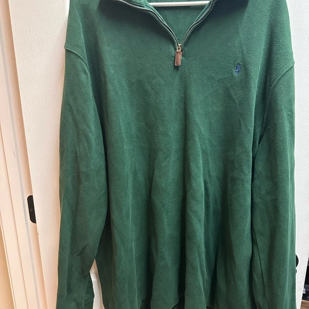 Ralph Lauren. Men Green Half-Zip Sweater size XXL/ NWOT #582